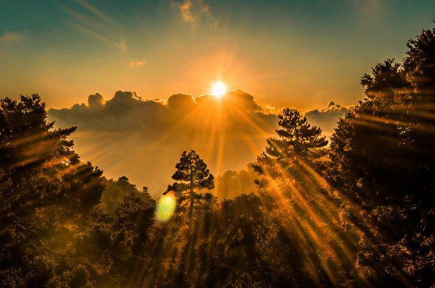 Naplemente a Troodos-hegységben, Ciprus